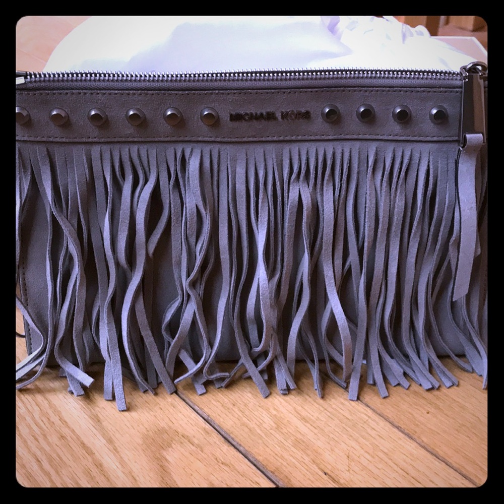 Michael kors suede wristlet